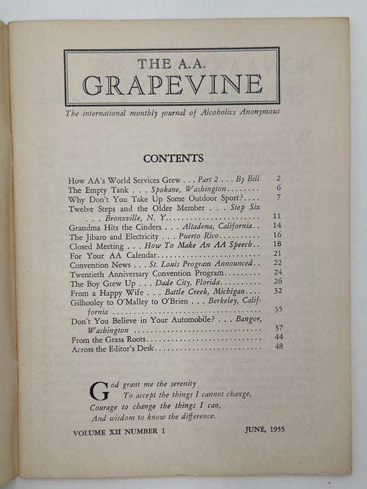 AA Grapevine from June 1955 - 1955 International Convention Program