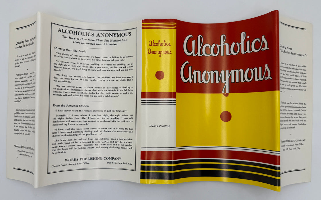 Alcoholics Anonymous Big Book First Edition 2nd Printing from 1941