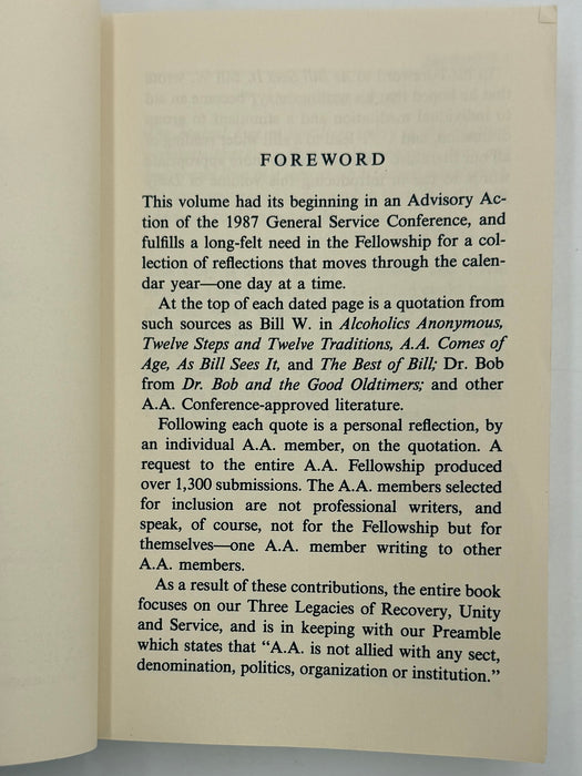 Daily Reflections - First Printing from 1990