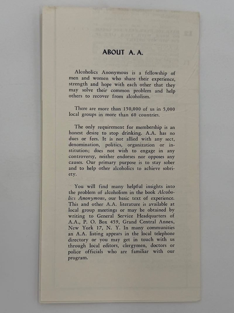 Is AA For You? - 1956