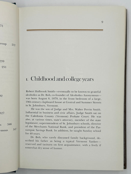 Signed by Nell Wing, Bob(Smitty)& Betty Smith - Dr. Bob and the Good Oldtimers - Second Printing from 1980