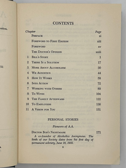 Alcoholics Anonymous Second Edition 4th Printing from 1960 - ODJ