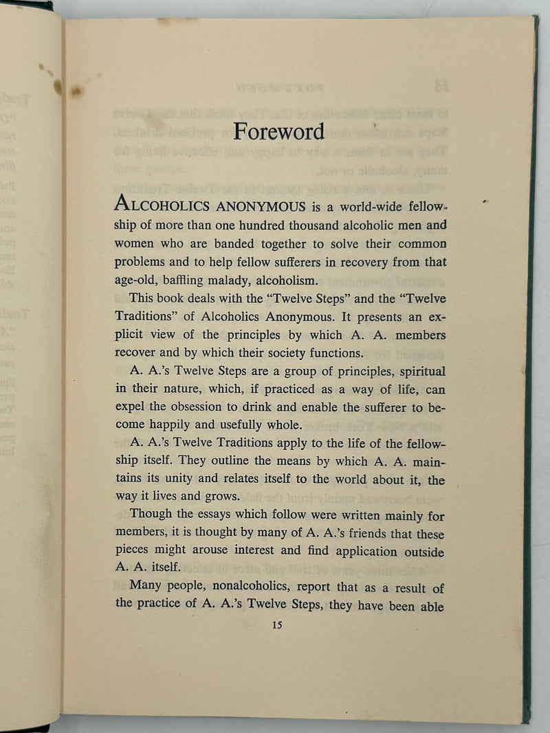 Twelve Steps and Twelve Traditions Second Printing — Original Dust Jacket
