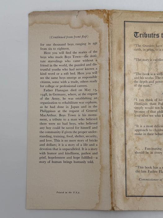 Father Flanagan of Boys Town by Fulton Oursler and Will Oursler