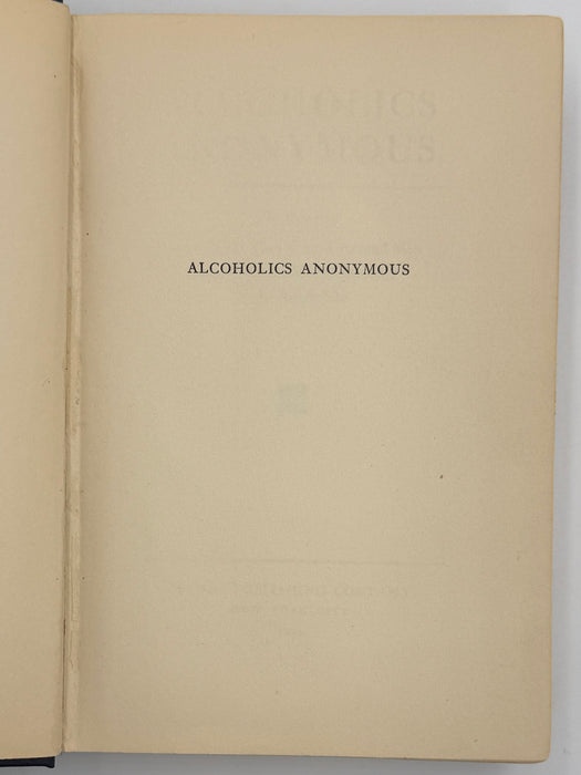 Alcoholics Anonymous Big Book First Edition 2nd Printing from 1941