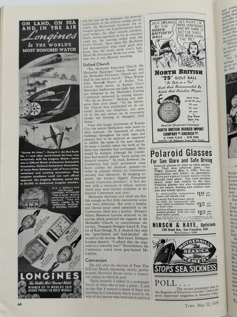 Time Magazine from May 1939 - MRA Week