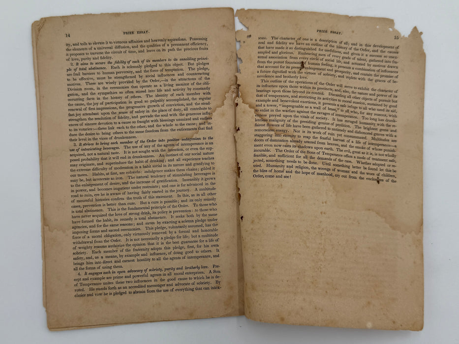 Set of Three Early Sons of Temperance Publications (ca. 1850–1855)