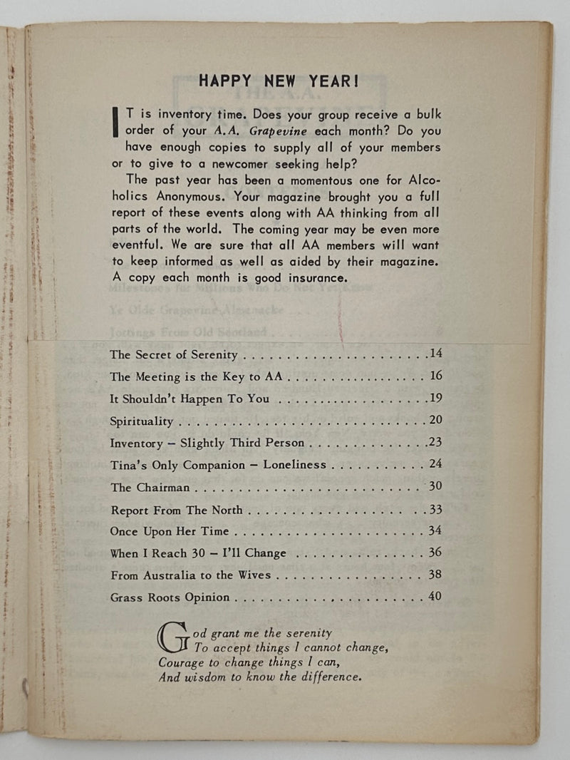 AA Grapevine from January 1952 - The Vision of Tomorrow by Bill