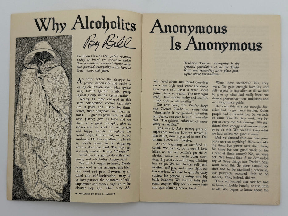 Why Alcoholics Anonymous Is Anonymous By Bill