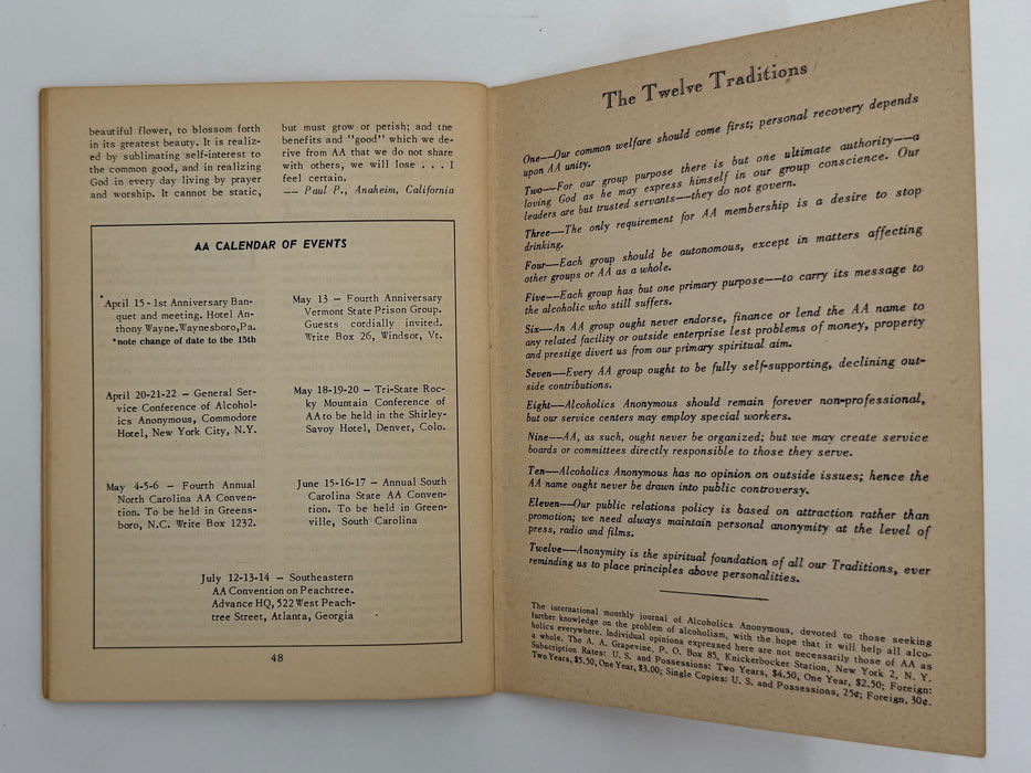 AA Grapevine - Anonymity - April 1951