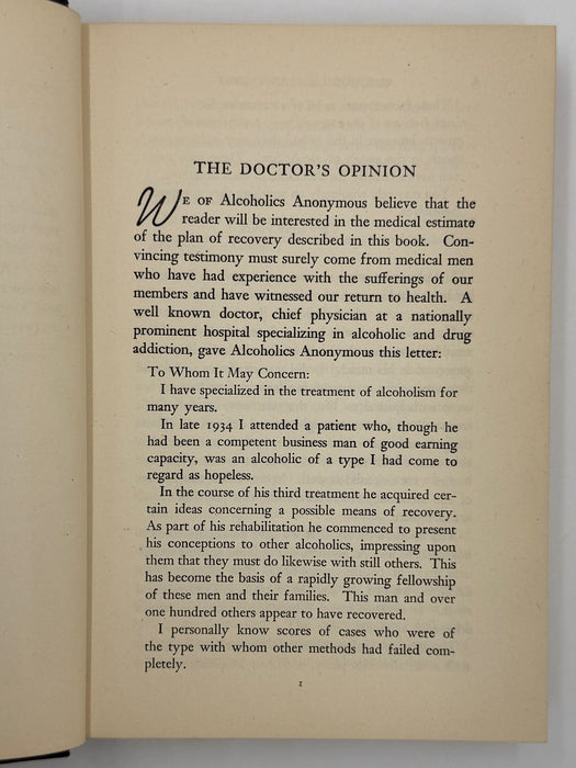 Alcoholics Anonymous First Edition 14th Printing from 1951 - ODJ