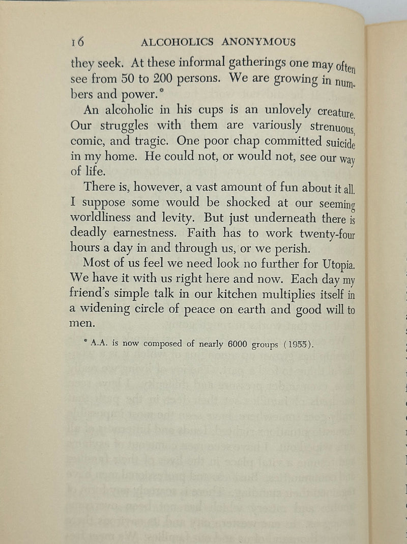Alcoholics Anonymous Second Edition First Printing from 1955 - RDJ