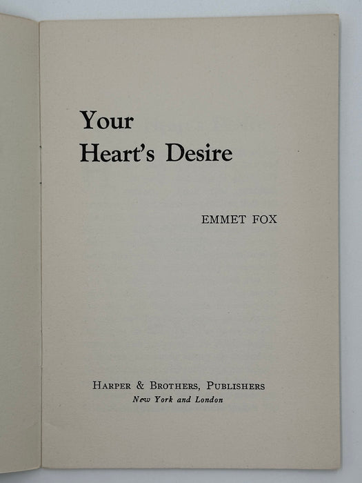 Emmet Fox - Your Heart’s Desire - 1942