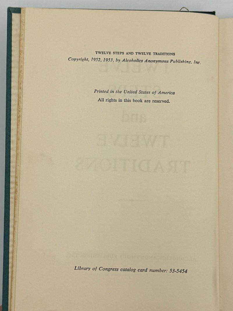 Twelve Steps and Twelve Traditions Second Printing — Original Dust Jacket