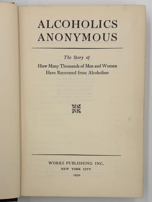 Alcoholics Anonymous First Edition 13th Printing from 1950 - ODJ