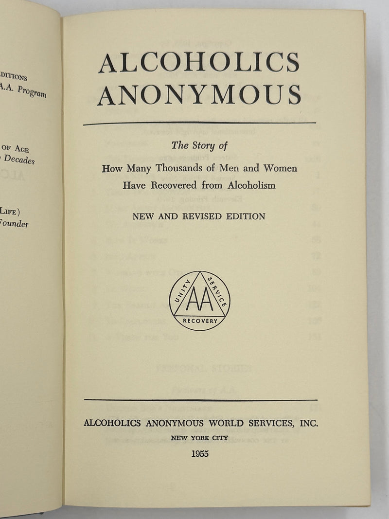 Alcoholics Anonymous Second Edition Big Book 11th Printing with ODJ