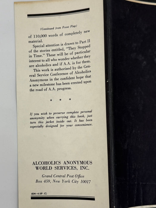 Alcoholics Anonymous Second Edition Big Book 10th Printing with ODJ