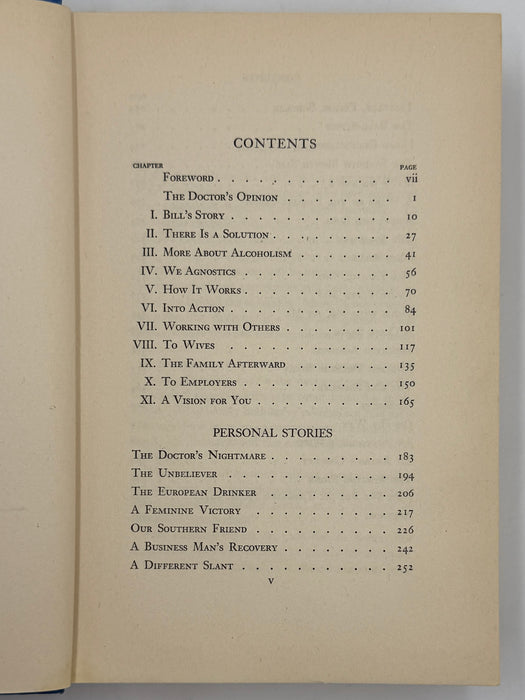 Alcoholics Anonymous First Edition Light Blue 3rd Printing from 1942 - RDJ