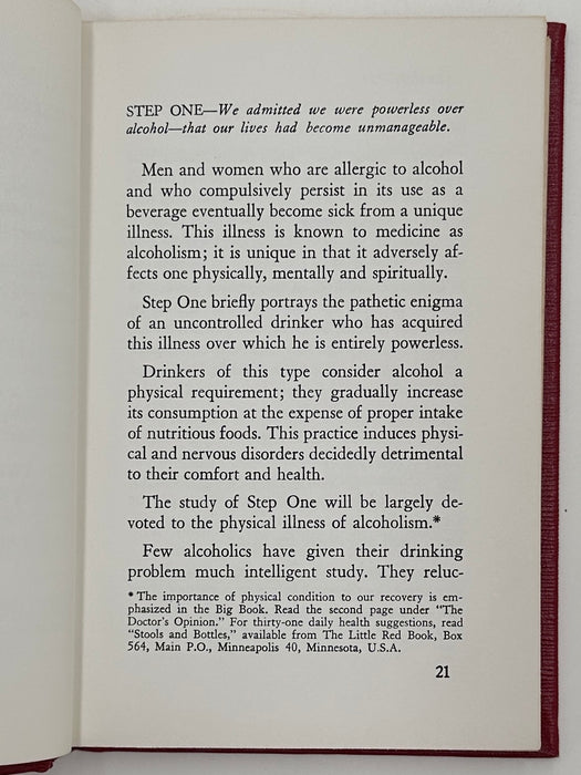 The Little Red Book: An Interpretation Of The Twelve Steps of the Alcoholics Anonymous Program - 17th Printing 1962 - ODJ