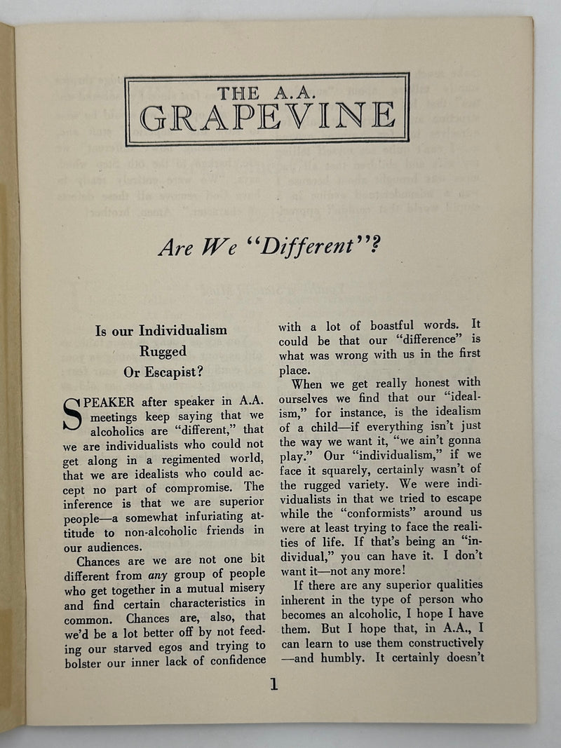 AA Grapevine from August 1949