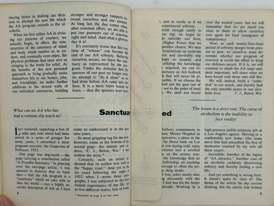 AA Grapevine from December 1967 with Clancy I. Articles