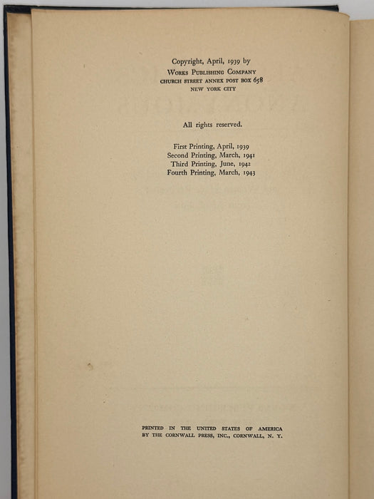 Alcoholics Anonymous First Edition 4th Printing Big Book 1943 - Blue - RDJ