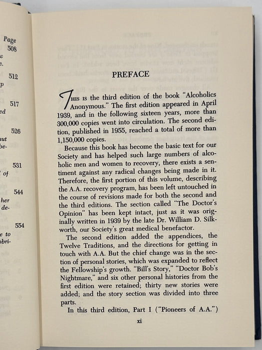 1976 Alcoholics Anonymous Big Book – Third Edition, First Printing – (ODJ)