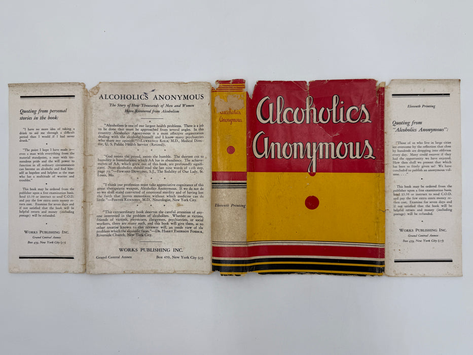 Alcoholics Anonymous First Edition 11th Printing from 1947 with ODJ
