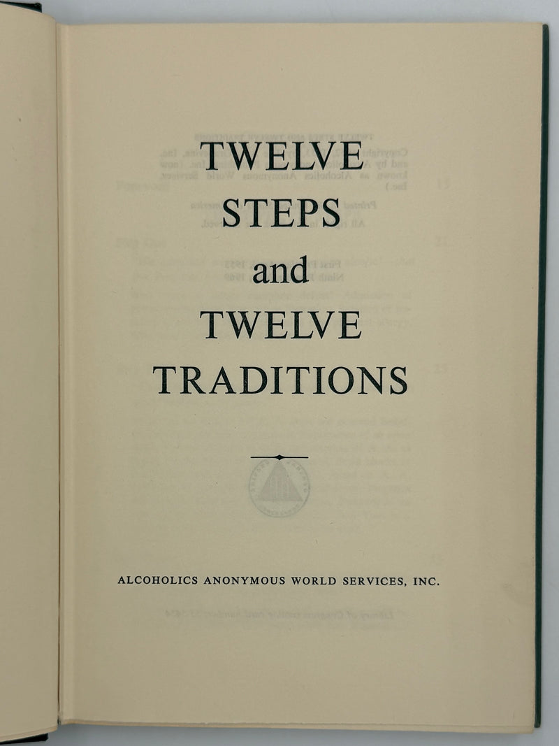 Alcoholics Anonymous Twelve Steps And Twelve Traditions - 9th Printing from 1969