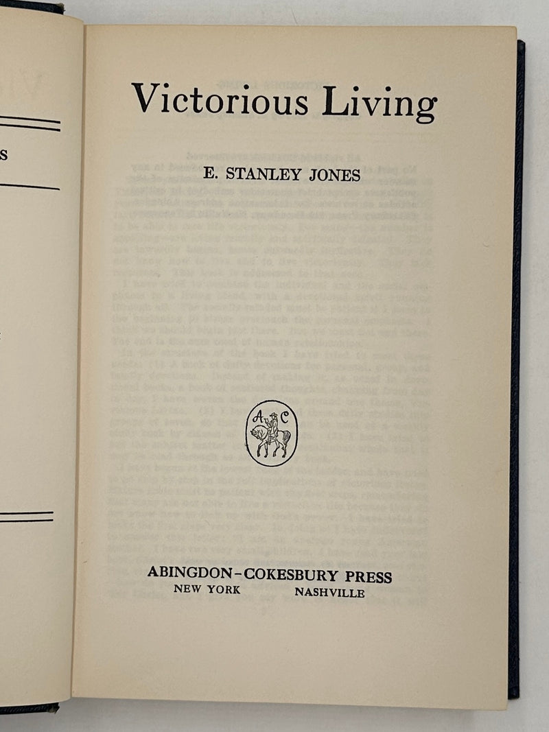 Victorious Living by E. Stanley Jones