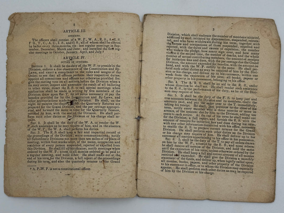 Set of Three Early Sons of Temperance Publications (ca. 1850–1855)