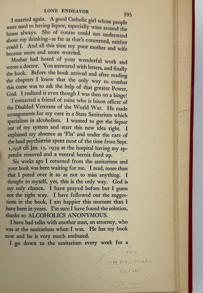 Alcoholics Anonymous (Big Book) — First Edition, First Printing (April 1939)