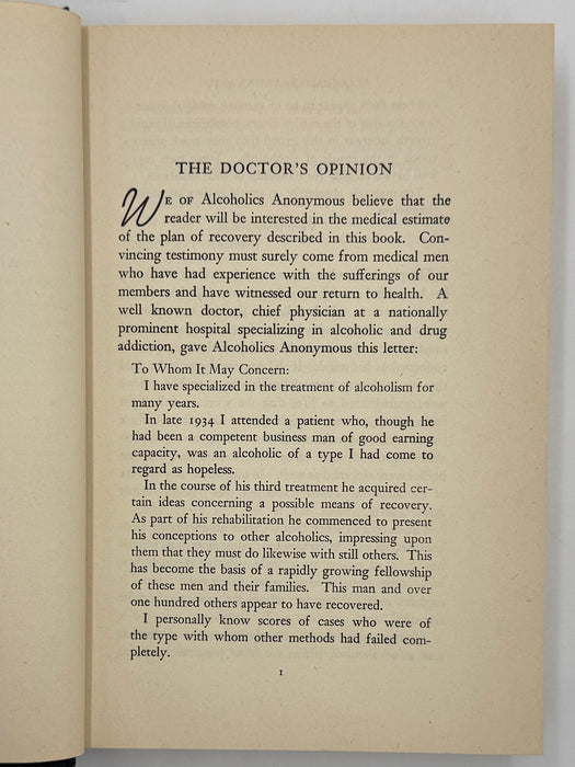 Alcoholics Anonymous First Edition 9th Printing from 1946 - ODJ
