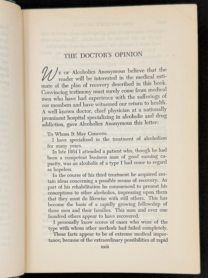 Alcoholics Anonymous Second Edition — First Printing (1955) | Reproduction Dust Jacket