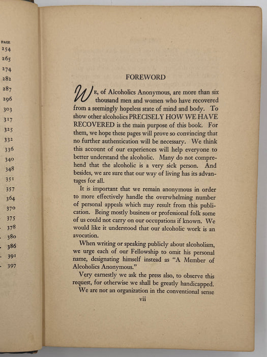 Alcoholics Anonymous First Edition Light Blue 3rd Printing from 1942 - RDJ