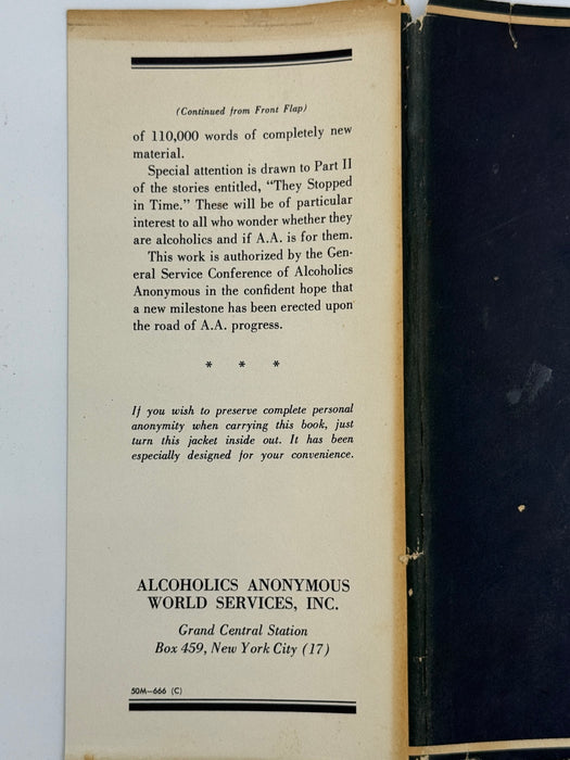 Alcoholics Anonymous Second Edition 8th Printing from 1966 - ODJ