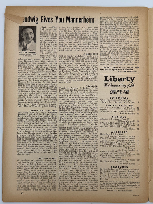 Liberty Magazine from April 1940 - Why I Won’t Join The Oxford Movement by Mahatma Ghandi