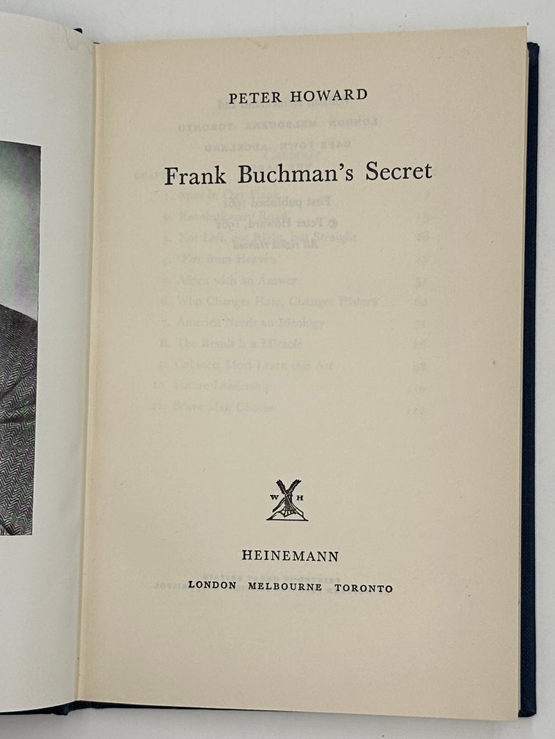 Frank Buchman’s Secret by Peter Howard - 1961 Recovery Collectibles