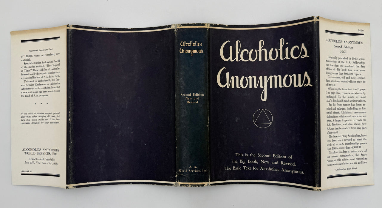 Alcoholics Anonymous Second Edition Big Book 10th Printing from 1969 with ODJ