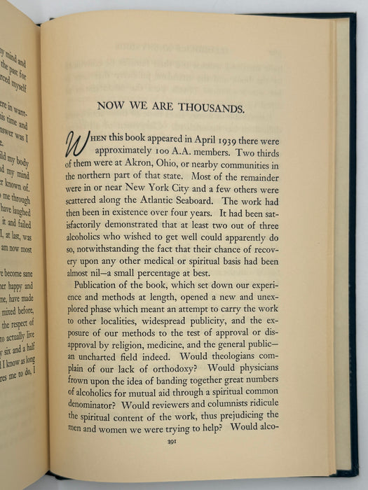 Alcoholics Anonymous — First Edition, Fifteenth Printing (January 1954)