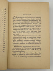 Alcoholics Anonymous First Edition 4th Printing Big Book 1943 - Blue - RDJ Recovery Collectibles