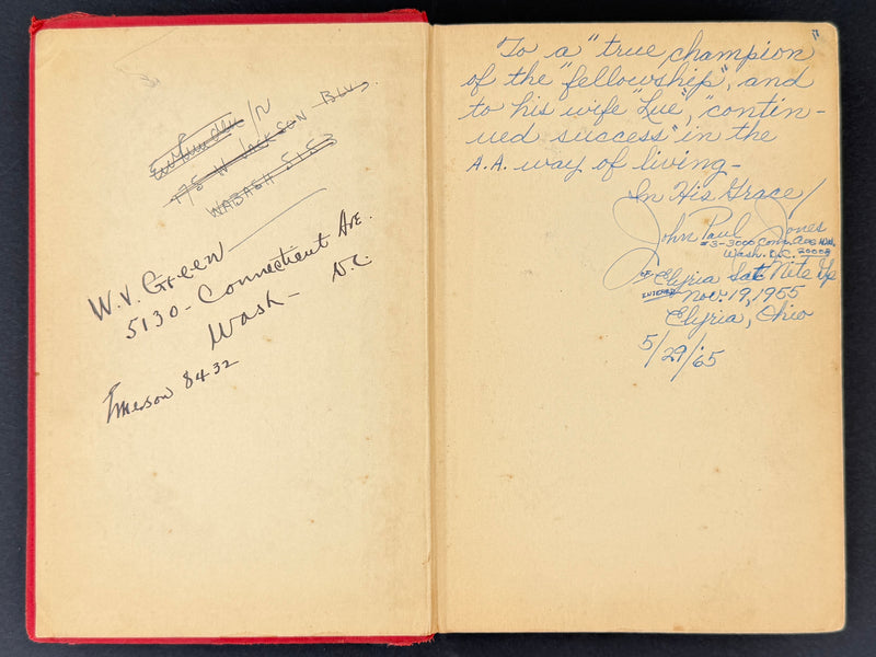 Alcoholics Anonymous Big Book – First Edition, First Printing 1939 – John Paul Jones Provenance – Annotated Working Copy