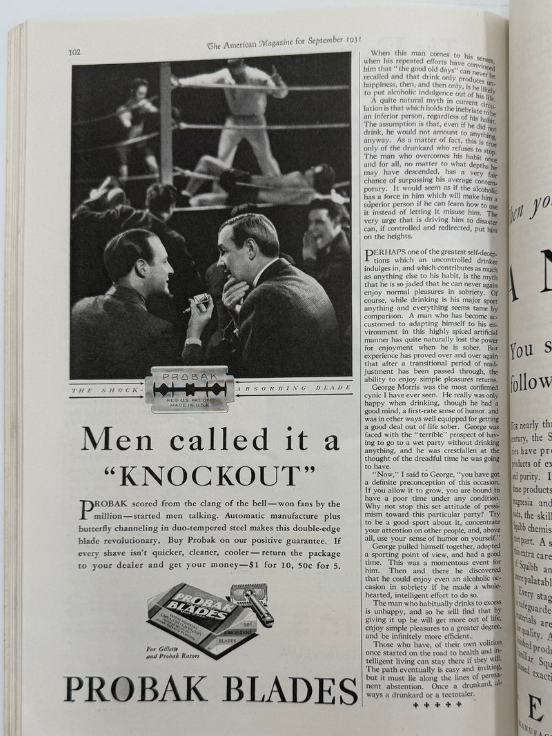 The American Magazine - Includes 'Why Men Drink' by Richard Peabody - September 1931