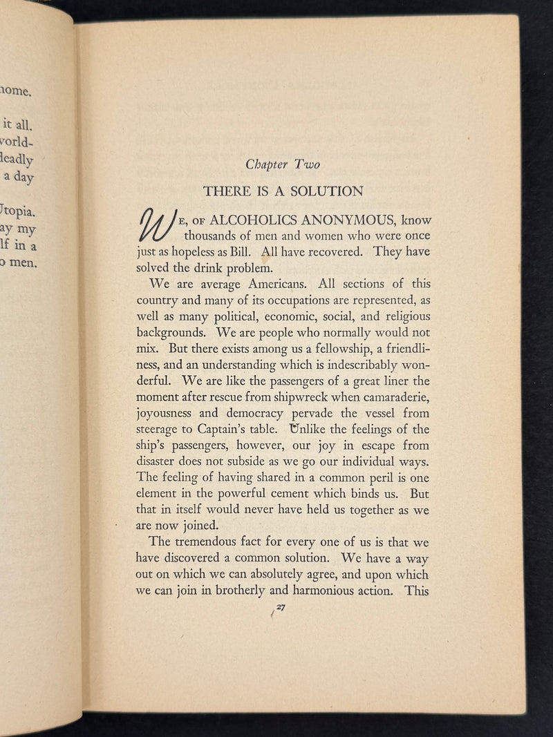Alcoholics Anonymous — First Edition, Fourth Printing (1943) | Green Cloth