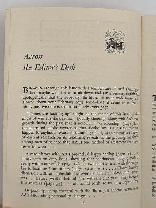 AA Grapevine from February 1955