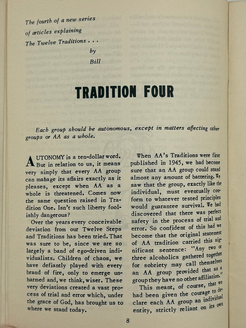 AA Grapevine from August 1952