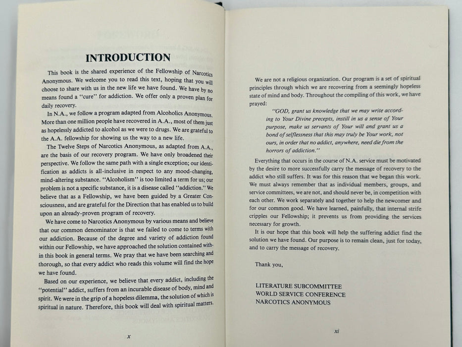 Narcotics Anonymous — Second Edition (1982) C.A.R.E.N.A. Publishing · Original Dust Jacket
