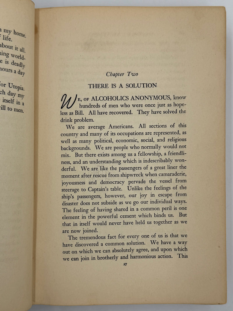 Alcoholics Anonymous First Edition Light Blue 3rd Printing from 1942 - RDJ