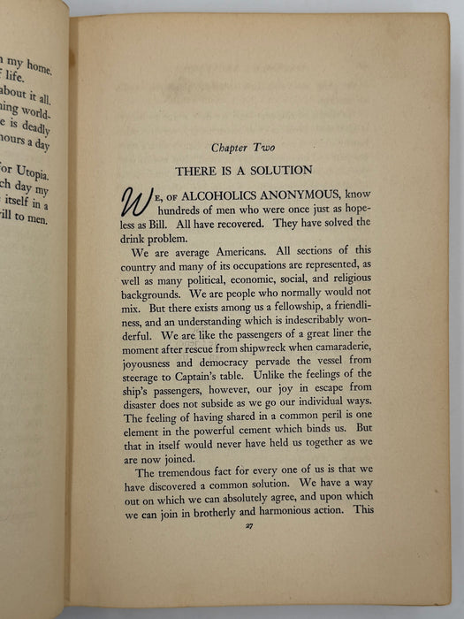 Alcoholics Anonymous First Edition Light Blue 3rd Printing from 1942 - RDJ