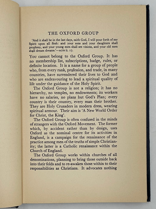 What is The Oxford Group? - First Printing from 1933